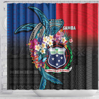 Samoa Shower Curtain Humpback Whale Siapo Pattern