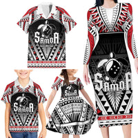 Samoa Independence Day Family Matching Long Sleeve Bodycon Dress and Hawaiian Shirt Proud To Be Samoan