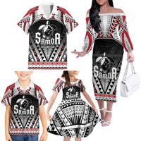 Samoa Independence Day Family Matching Off The Shoulder Long Sleeve Dress and Hawaiian Shirt Proud To Be Samoan