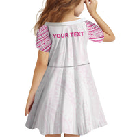Personalised New Zealand Aotearoa Family Matching Off The Shoulder Long Sleeve Dress and Hawaiian Shirt Nurse Tribal Pink Version LT05 - Polynesian Pride