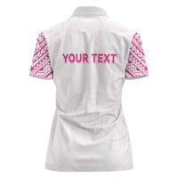 Personalised New Zealand Aotearoa Women Polo Shirt Nurse Tribal Pink Version LT05 - Polynesian Pride