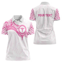 Personalised New Zealand Aotearoa Women Polo Shirt Nurse Tribal Pink Version LT05 - Polynesian Pride