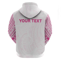 Personalised New Zealand Aotearoa Zip Hoodie Nurse Tribal Pink Version LT05 - Polynesian Pride