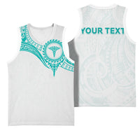 Personalised New Zealand Aotearoa Basketball Jersey Nurse Tribal Teal Version