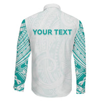 Personalised New Zealand Aotearoa Family Matching Summer Maxi Dress and Hawaiian Shirt Nurse Tribal Teal Version LT05 - Polynesian Pride