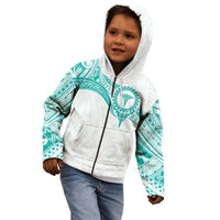 Personalised New Zealand Aotearoa Kid Hoodie Nurse Tribal Teal Version LT05 - Polynesian Pride