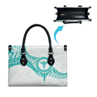 New Zealand Aotearoa Leather Bag Nurse Tribal Teal Version