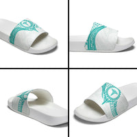 New Zealand Aotearoa Slide Sandals Nurse Tribal Teal Version LT05 - Polynesian Pride