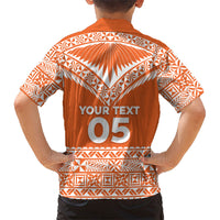 Personalised Tonga Tailulu College Family Matching Off Shoulder Maxi Dress and Hawaiian Shirt Tongan Kupesi Pattern LT05 - Polynesian Pride