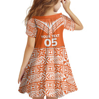 Personalised Tonga Tailulu College Family Matching Off Shoulder Short Dress and Hawaiian Shirt Tongan Kupesi Pattern LT05 - Polynesian Pride