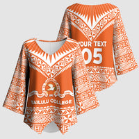 Personalised Tonga Tailulu College Kimono Sleeve Blouse Tongan Kupesi Pattern LT05 - Polynesian Pride
