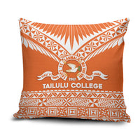 Tonga Tailulu College Pillow Cover Tongan Kupesi Pattern LT05 Orange - Polynesian Pride