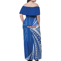 Personalised Hawaii 808 Family Matching Off Shoulder Maxi Dress and Hawaiian Shirt Unique Style LT05 - Polynesian Pride