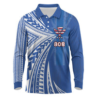 Personalised Hawaii 808 Long Sleeve Polo Shirt Unique Style
