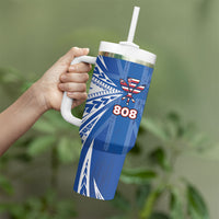 Personalised Hawaii 808 Tumbler With Handle Unique Style LT05 - Polynesian Pride