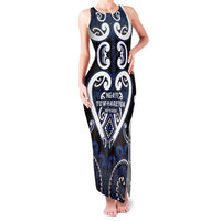 Custom Aotearoa Ngati Tuwharetoa Family Matching Tank Maxi Dress and Hawaiian Shirt Maori Tribal Pattern