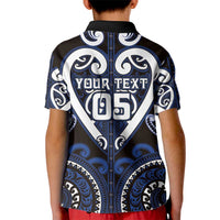 Custom Aotearoa Ngati Tuwharetoa Kid Polo Shirt Maori Tribal Pattern