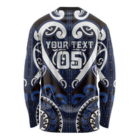 Custom Aotearoa Ngati Tuwharetoa Long Sleeve Shirt Maori Tribal Pattern