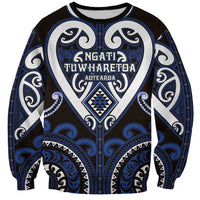 Custom Aotearoa Ngati Tuwharetoa Sweatshirt Maori Tribal Pattern