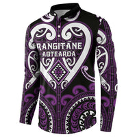 Custom Aotearoa Rangitane Button Sweatshirt Maori Tribal Pattern