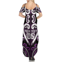 Custom Aotearoa Rangitane Family Matching Summer Maxi Dress and Hawaiian Shirt Maori Tribal Pattern