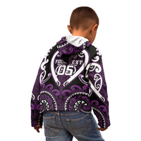 Custom Aotearoa Rangitane Kid Hoodie Maori Tribal Pattern