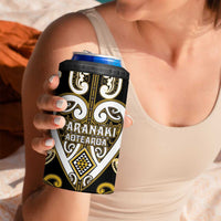 Custom Aotearoa Taranaki 4 in 1 Can Cooler Tumbler Maori Tribal Pattern LT05 - Polynesian Pride