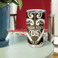 Custom Aotearoa Taranaki Tumbler Cup Maori Tribal Pattern