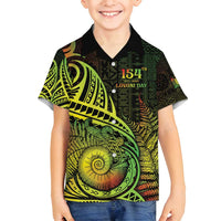 Personalised Fiji Lovoni Day Family Matching Puletasi and Hawaiian Shirt 154th Years