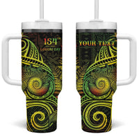 Personalised Fiji Lovoni Day Tumbler With Handle 154th Years LT05 One Size: 40 oz Reggae - Polynesian Pride