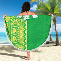 Fiji Lovoni Beach Blanket Fijian Tapa Salusalu Green Glitter