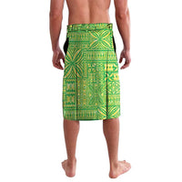 Fiji Lovoni Lavalava Fijian Tapa Salusalu Green Glitter