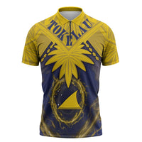 Tokelau Tokehega Day Zipper Polo Shirt National Badge Special Style - Polynesian Pride