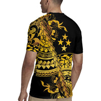 Kosrae Liberation Day Rugby Jersey Polynesian Floral Tattoo - Polynesian Pride