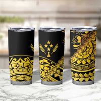 Kosrae Liberation Day Tumbler Cup Polynesian Floral Tattoo - Polynesian Pride