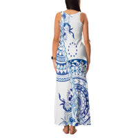 Pohnpei Liberation Day Family Matching Tank Maxi Dress and Hawaiian Shirt Polynesian Floral Tattoo - Polynesian Pride