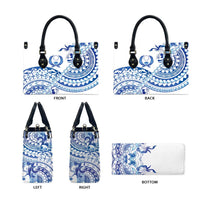 Pohnpei Liberation Day Leather Bag Polynesian Floral Tattoo - Polynesian Pride