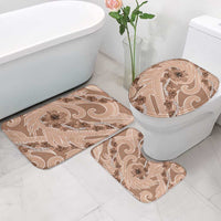 Hawaii Brown Hibiscus Pikake Lei Bathroom Set - Polynesian Pride