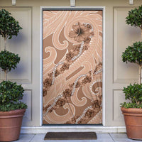 Hawaii Brown Hibiscus Pikake Lei Door Cover - Polynesian Pride
