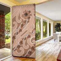 Hawaii Brown Hibiscus Pikake Lei Door Cover - Polynesian Pride