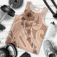 Hawaii Brown Hibiscus Pikake Lei Men Tank Top LT05 - Polynesian Pride