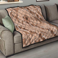 Hawaii Brown Hibiscus Pikake Lei Quilt - Polynesian Pride