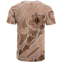 Hawaii Brown Hibiscus Pikake Lei T Shirt - Polynesian Pride