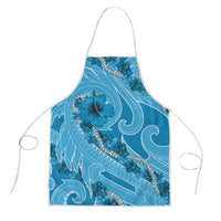 Hawaii Blue Hibiscus Pikake Lei Apron - Polynesian Pride