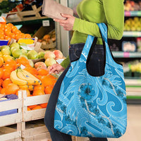 Hawaii Blue Hibiscus Pikake Lei Grocery Bag LT05 - Polynesian Pride