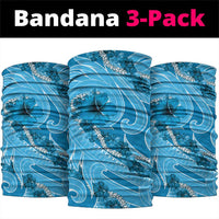 Hawaii Blue Hibiscus Pikake Lei Neck Gaiter LT05