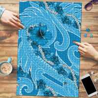 Hawaii Blue Hibiscus Pikake Lei Puzzle - Polynesian Pride