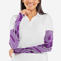 Hawaii Violet Hibiscus Pikake Lei Arm Sleeves - Polynesian Pride