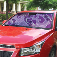 Hawaii Violet Hibiscus Pikake Lei Auto Sun Shade - Polynesian Pride