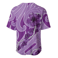 Hawaii Violet Hibiscus Pikake Lei Baseball Jersey LT05 - Polynesian Pride